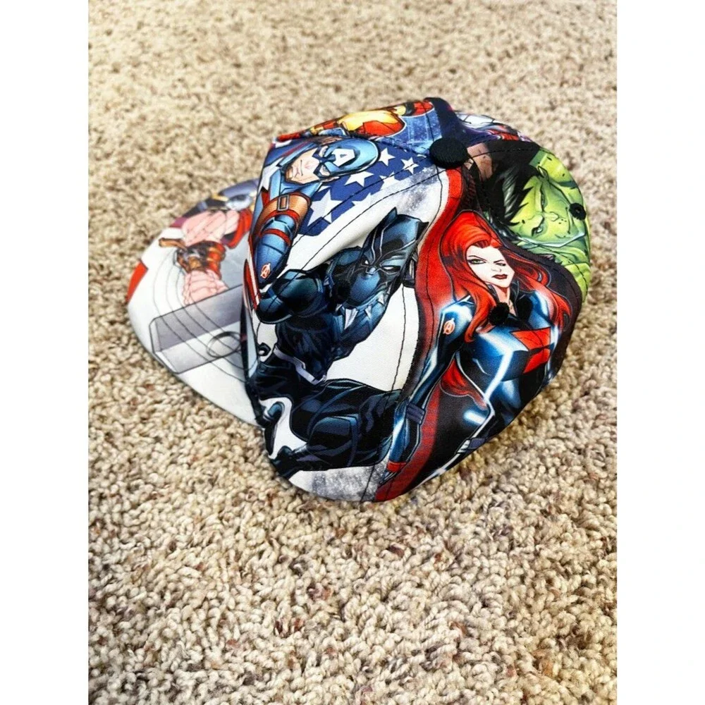 Marvel Avengers Snapback Hat Kids OSFM Iron Man Hulk Captain America Thor